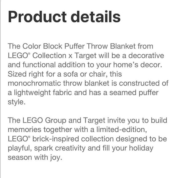 LEGO Collection x TARGET Color Block Throw Blanket - Picture 5 of 10